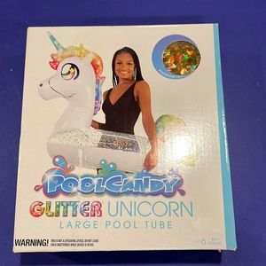 NIB, poolcandy, Glitter unicorn, brand new sealed box, holographic glitter